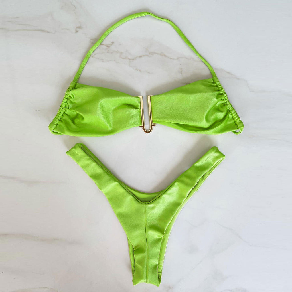 Fresh Solid Bikini Swimwear