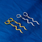 Snake Shaped Drop Earrings