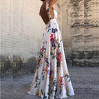 Printed Backless Camisole Dress