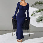 Women's Elegant Autumn Winter Maxi Dress