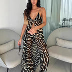 Spring Summer Mesh Irregular Asymmetric Top Pants Beach Two Piece Sets