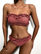 Solid One-piece Swimwear