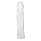 Women's Halter Top & Ribbon Skirt Set