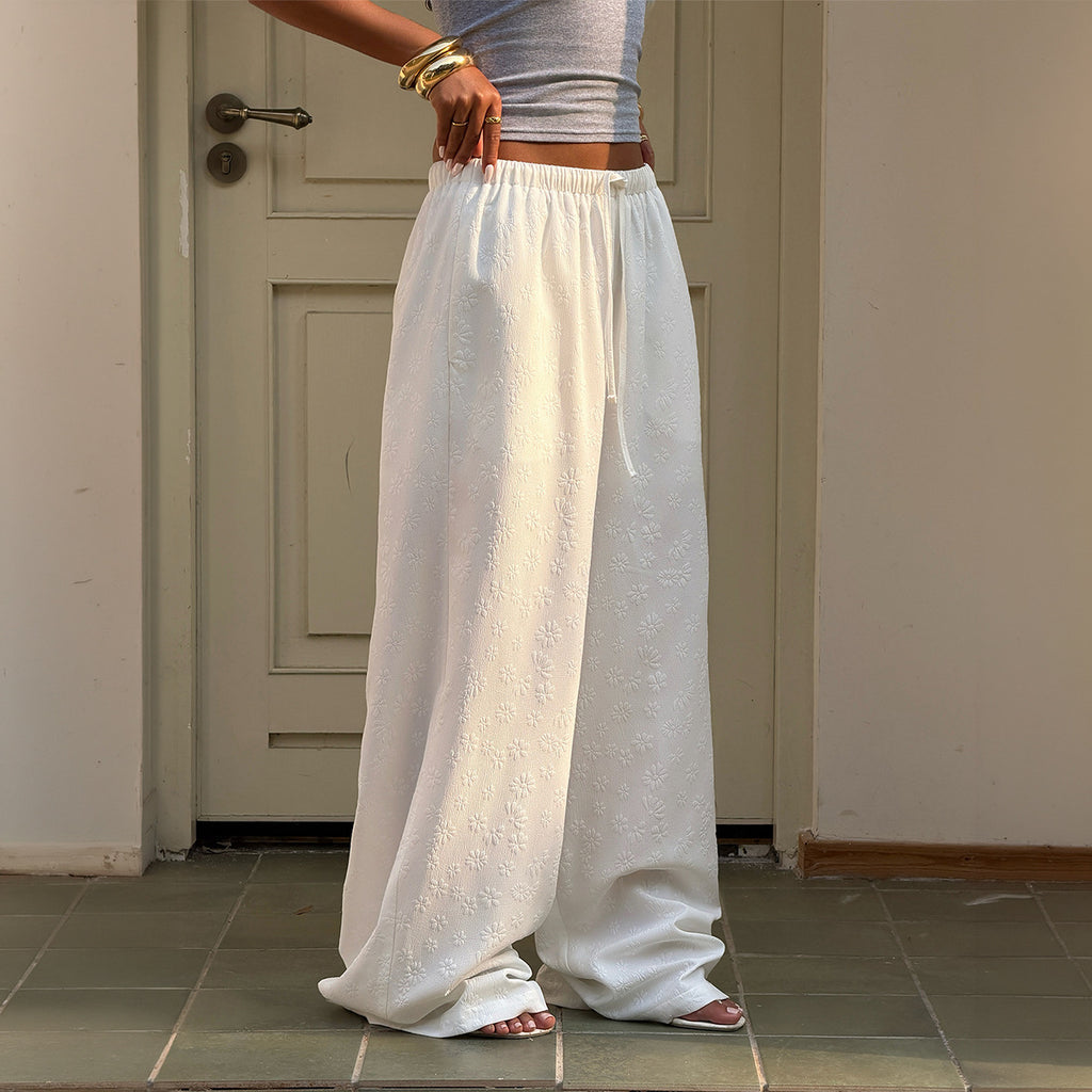 Women Clothing Spring Summe Vacation Office Casual All Matching Simple Trousersr