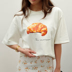 Women’s Croissant Graphic Cotton T Shirt