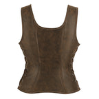 Three Side Rope Adjustable Retro Design Ladies Vest Court