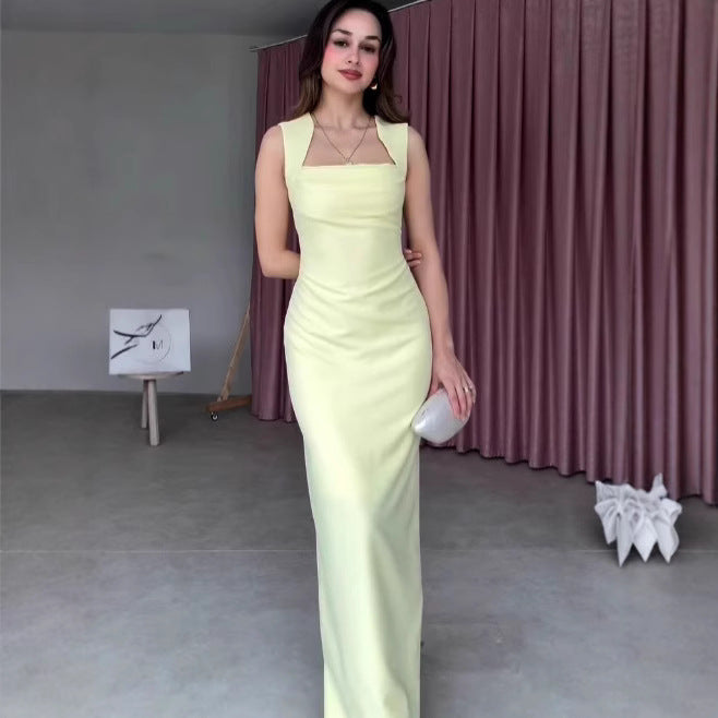 High-Waist Strappy Slim Fit Fishtail Dress