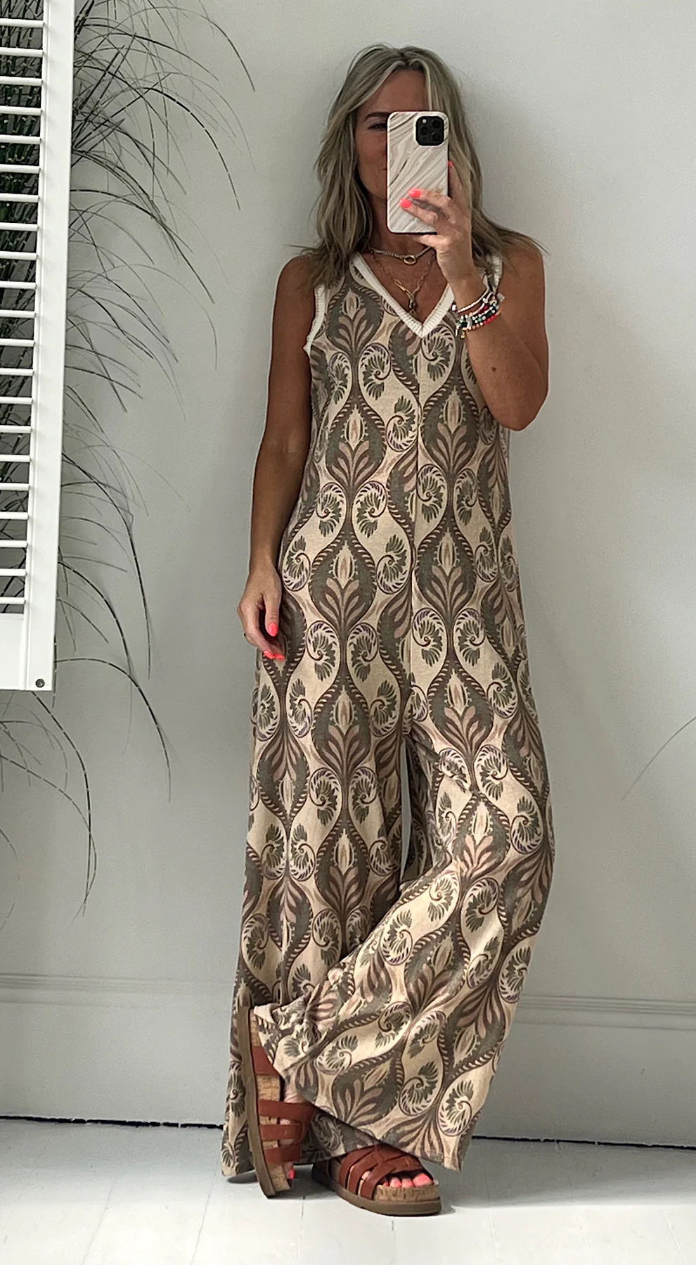 Printed Casual One-piece Swimwear