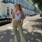 Women's Red Mushroom Graphic T-Shirt