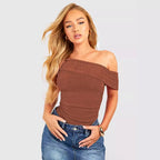 Slim Off Shoulder Jumpsuit Bodysuit