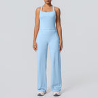 Women's Brushed Knit Sports Vest & Straight-Leg Pants Set