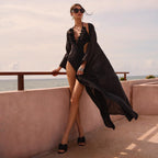 Pure Black One-piece Swimwear