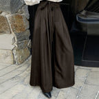 Loose A line High Waist Casual Simple Small Wide Pants Office High End Old Money Drape French Work Pant