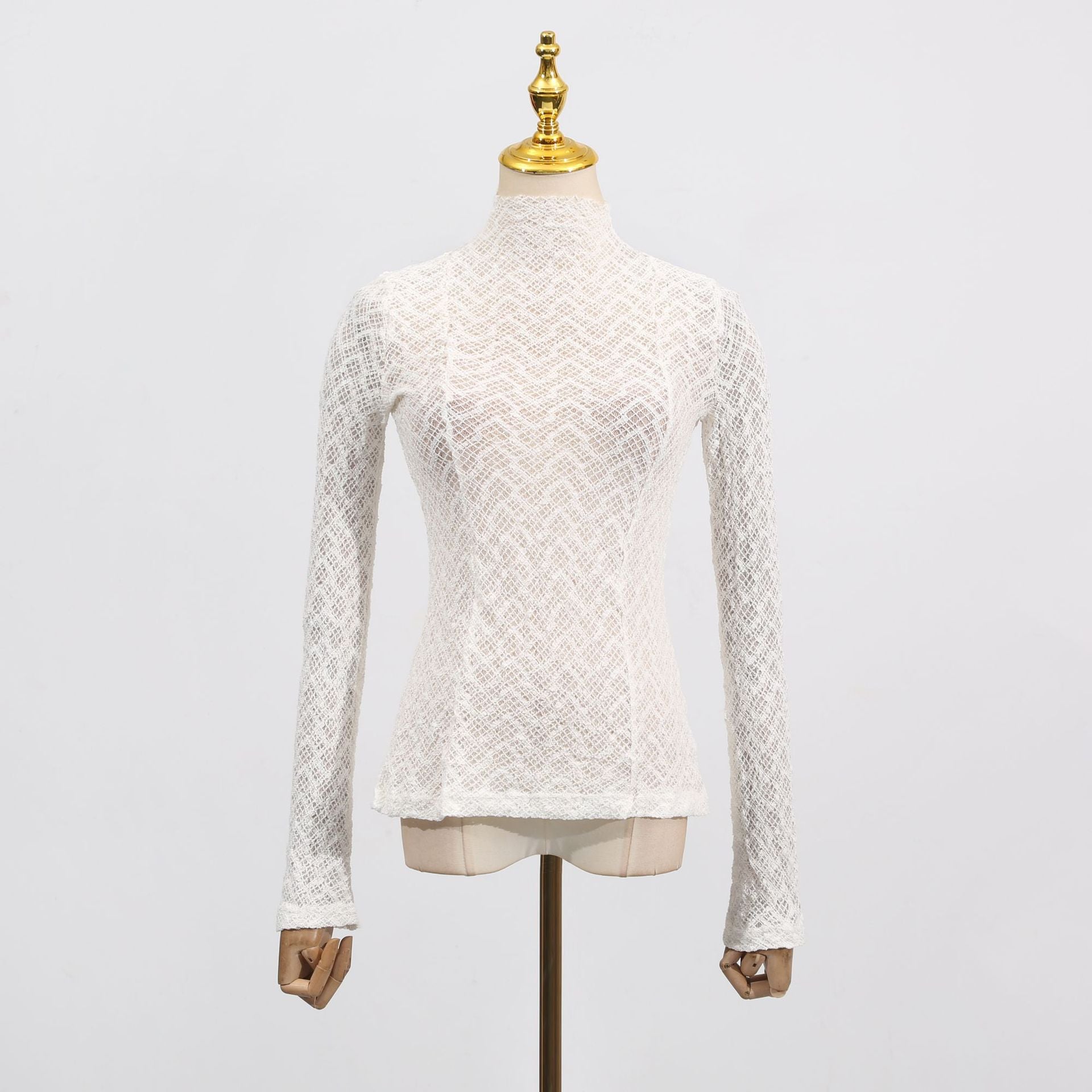 Women's Ribbed Mock Neck Slim Fit Top