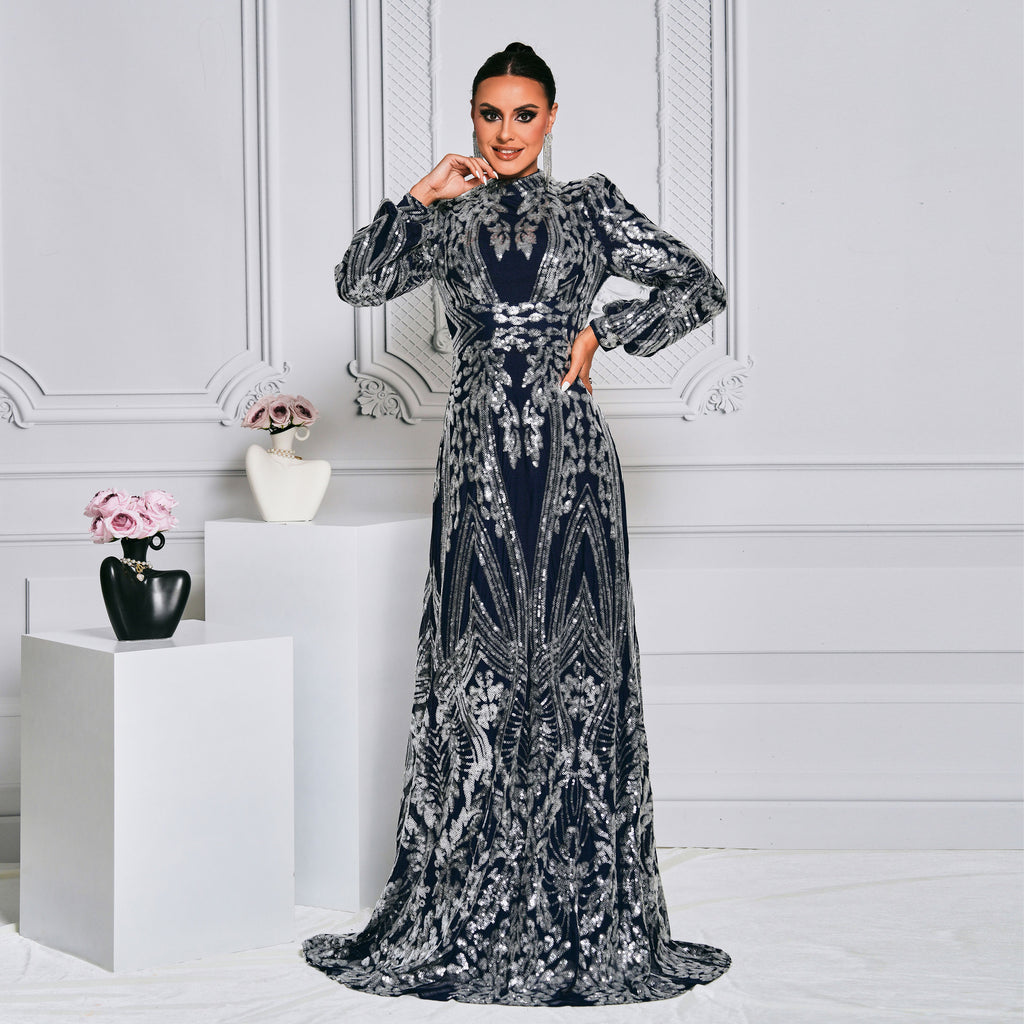 Women's Sequin Long Sleeve Dress