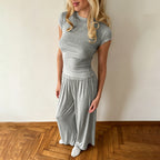 Women's Knitted Short-Sleeve Pajama Set