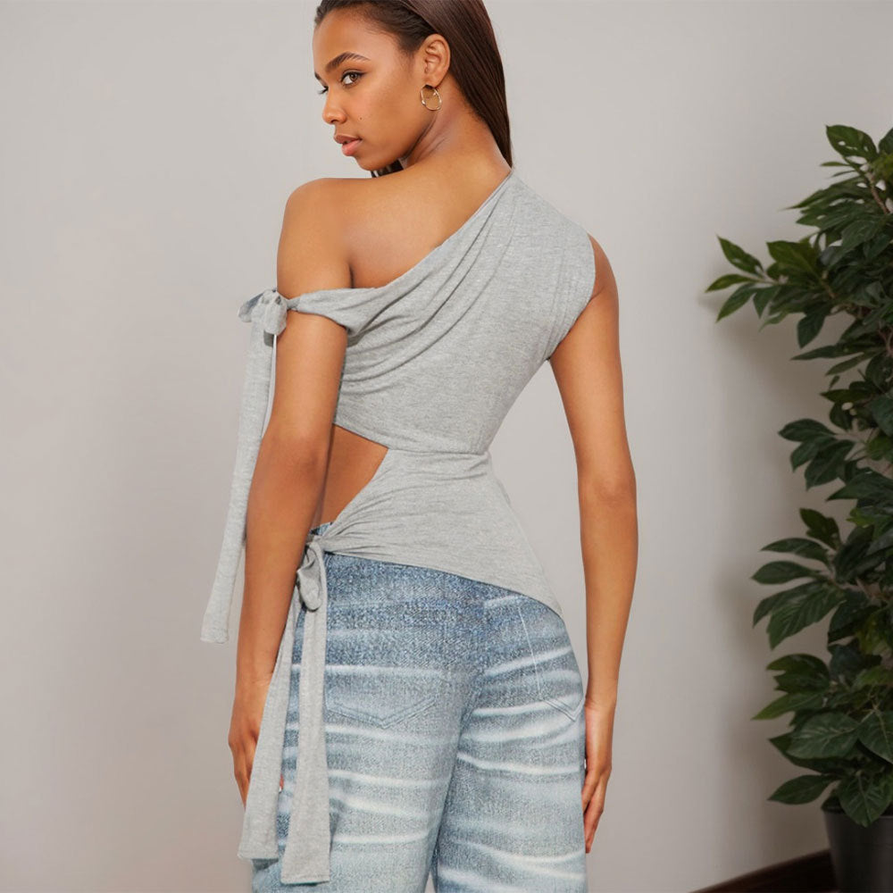 Women's Asymmetric One-Shoulder Vest Top