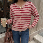 Women's Striped Knit Cardigan