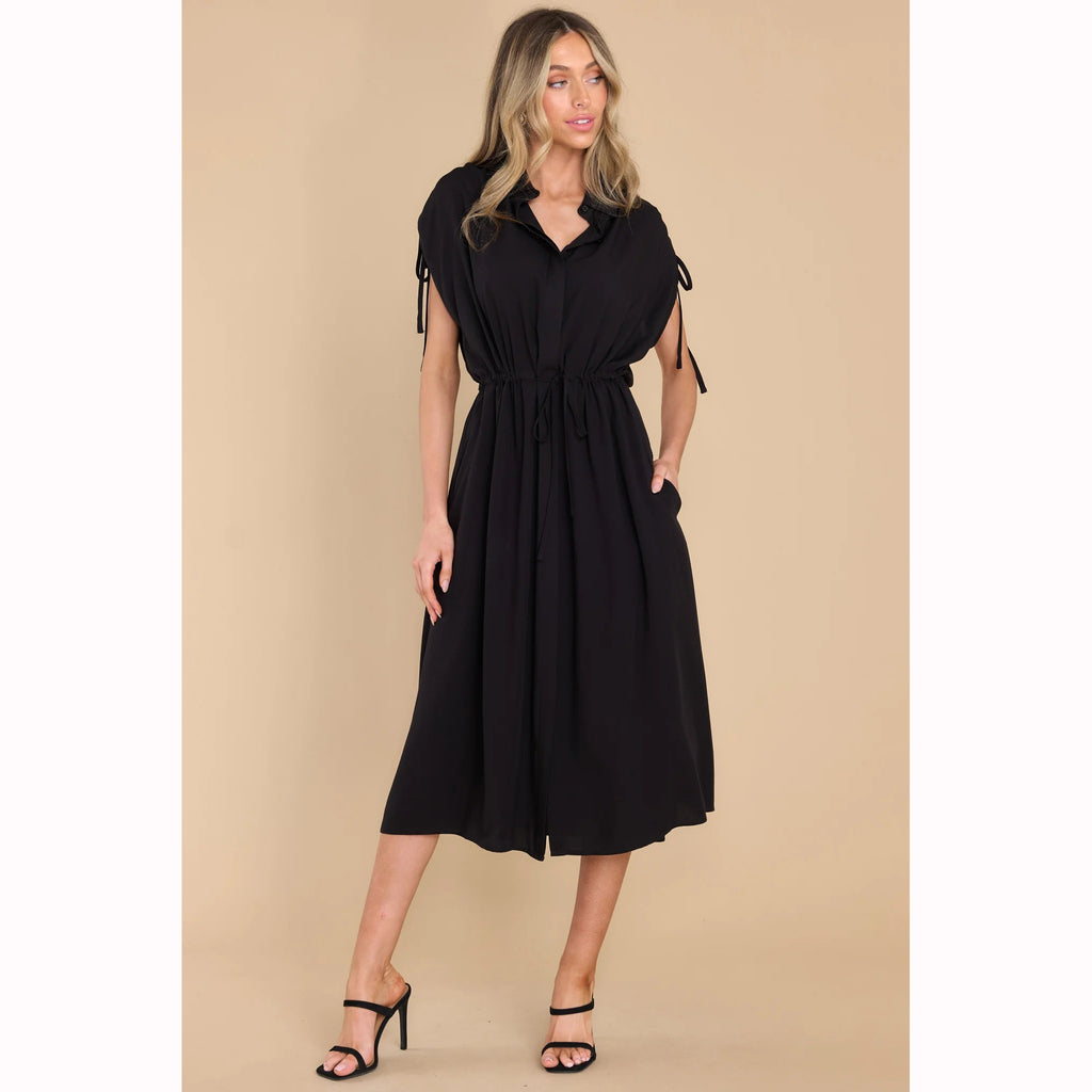 Women's Trendy Fitted Waist Turn down Collar Top