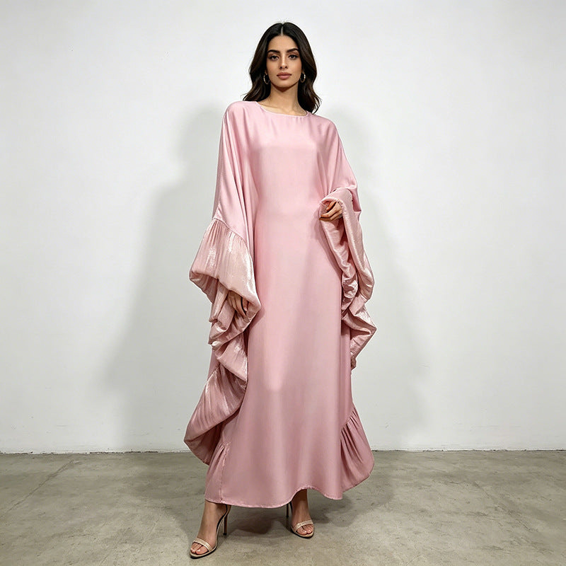 Women's Loose Batwing-Sleeve Maxi Dress