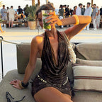 Women's Backless Halter Dress