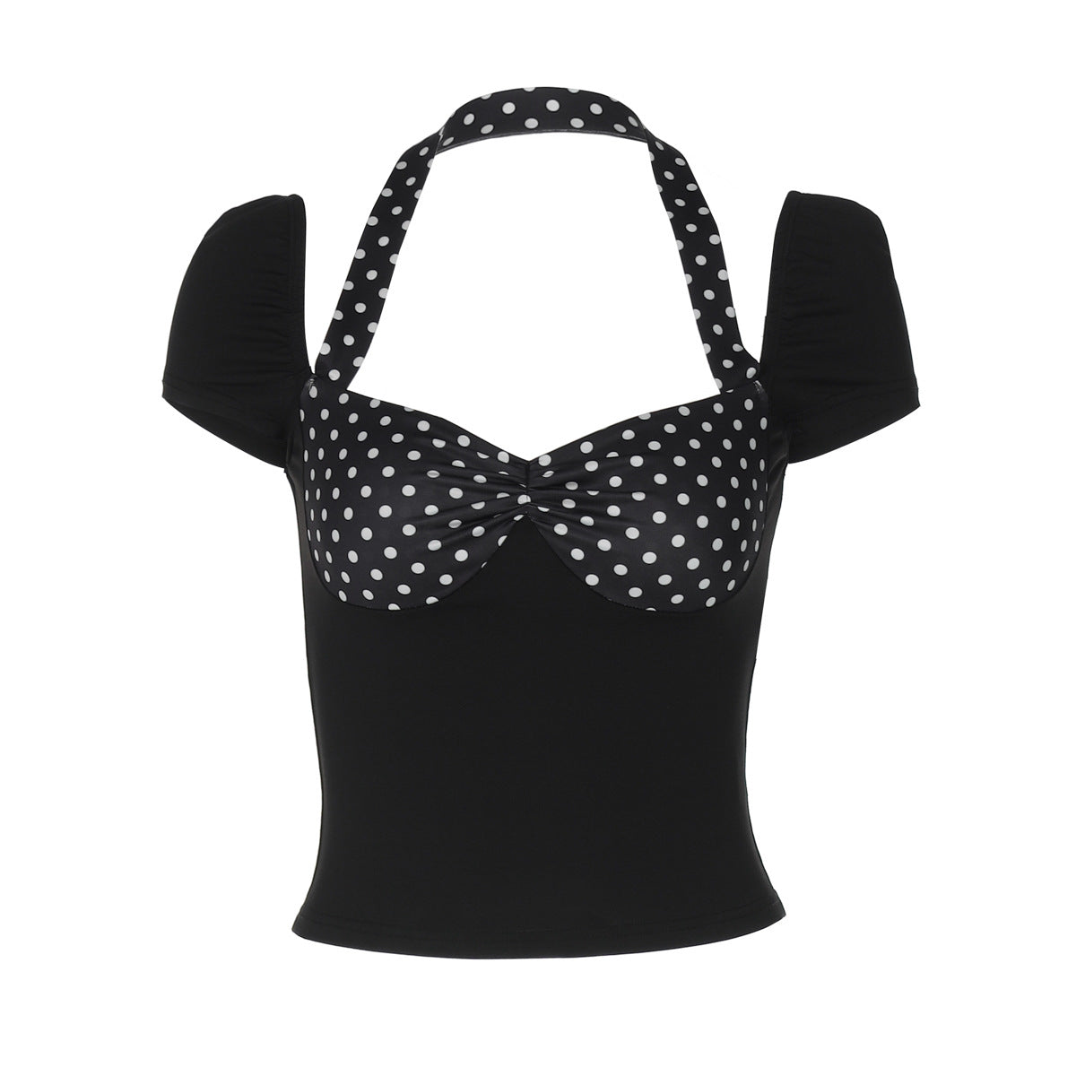 Women's Polka Dot Backless Halter Top