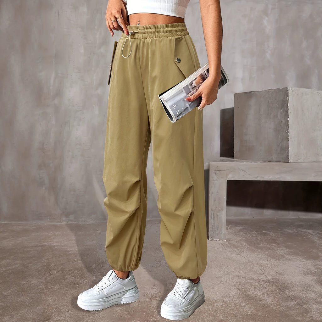 Women's Wide-Leg Pants With Ankle Ties
