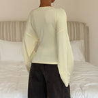 Women's Clothing Autumn Elegant Flared Long Sleeve Waist Trimming Top