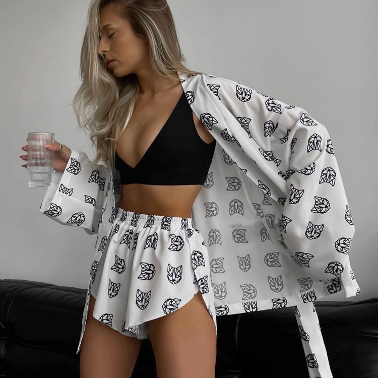 Loose Printed Pajamas Lingerie