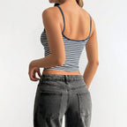 Women's Striped Spaghetti-Strap Camisole Top
