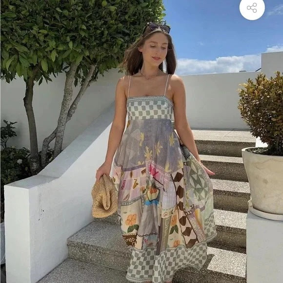 Women’s Printed Spaghetti-Strap Maxi Dress