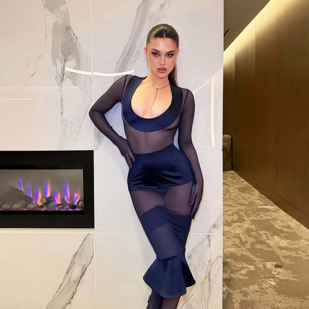 Women's Sheath Long Sleeve Dress