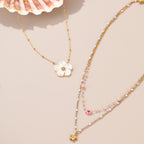 Floral Stainless Steel Necklace