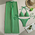 Green Stripe Three-Piece Set