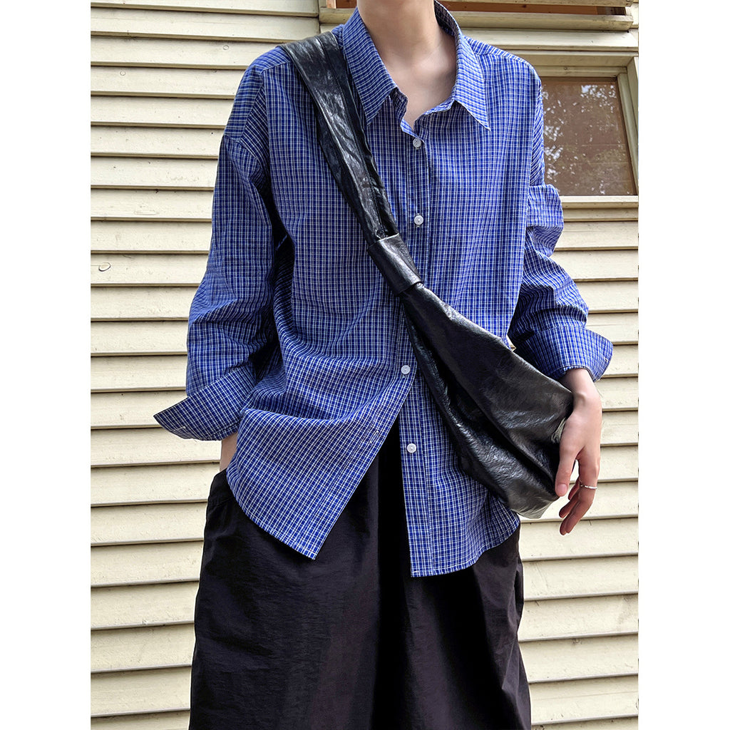 Elegant Plaid Oversized Shacket Shirt