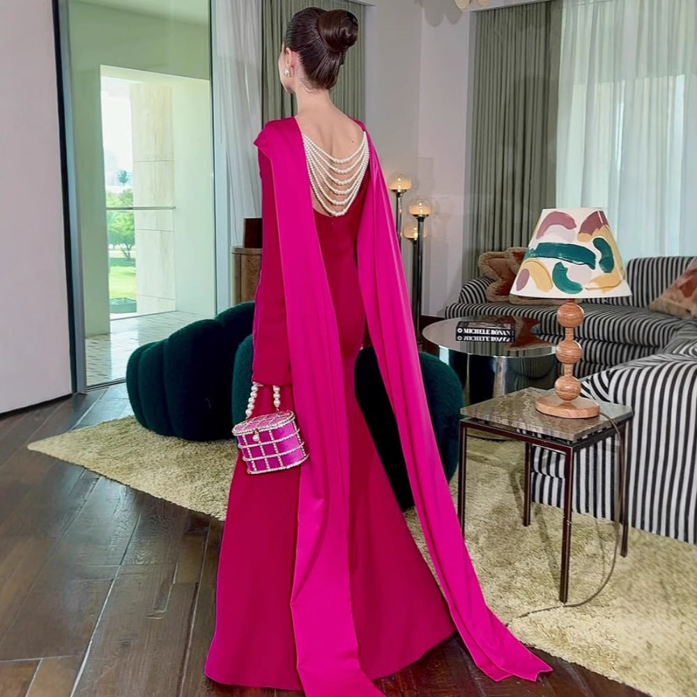 Women's Ribbon Sheath Evening Dress