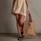 V-Neck Strap Fringe Decorative Mini Dress For Vacation Home