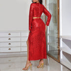 Women's Spring Autumn Best Stitching Coordinated Two-Piece Set