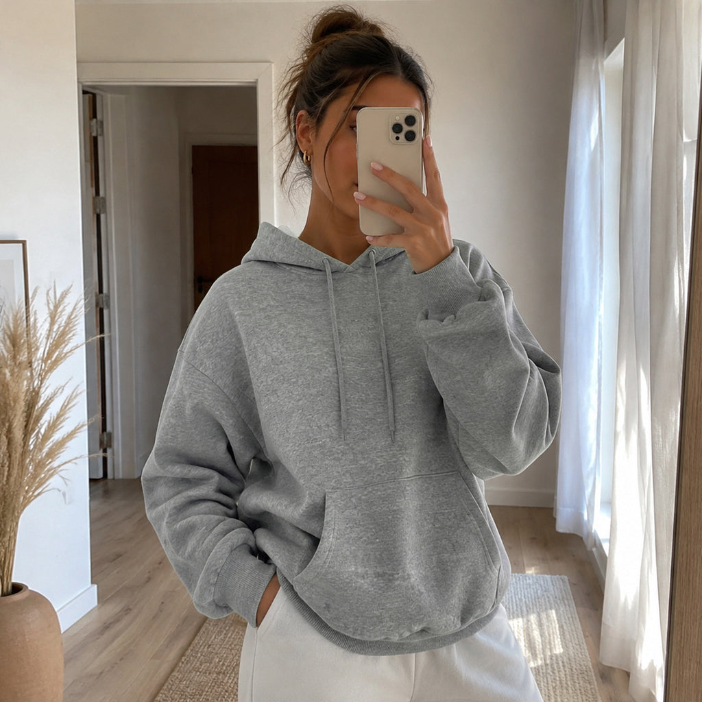 Rhinestone Star Velvet Hoodie