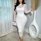 Women's Lace Long Sleeve Dress