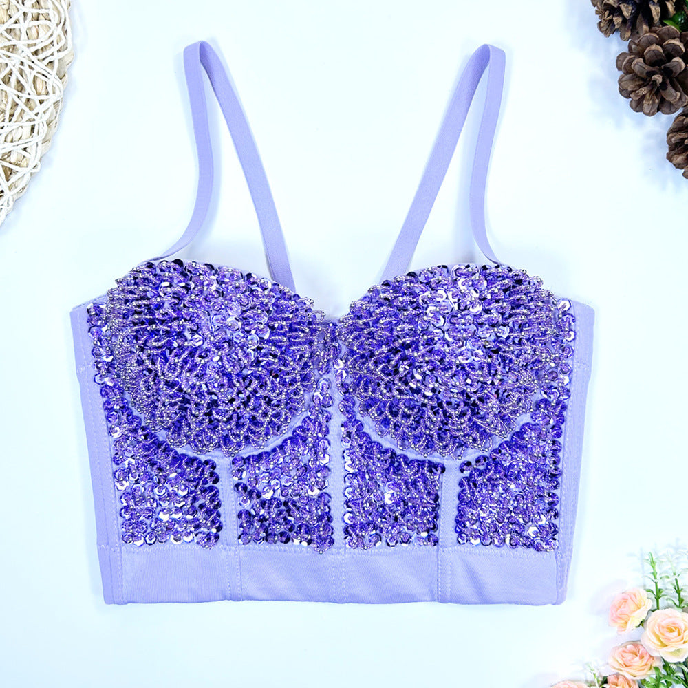 Light Purple Background Purple Sequin