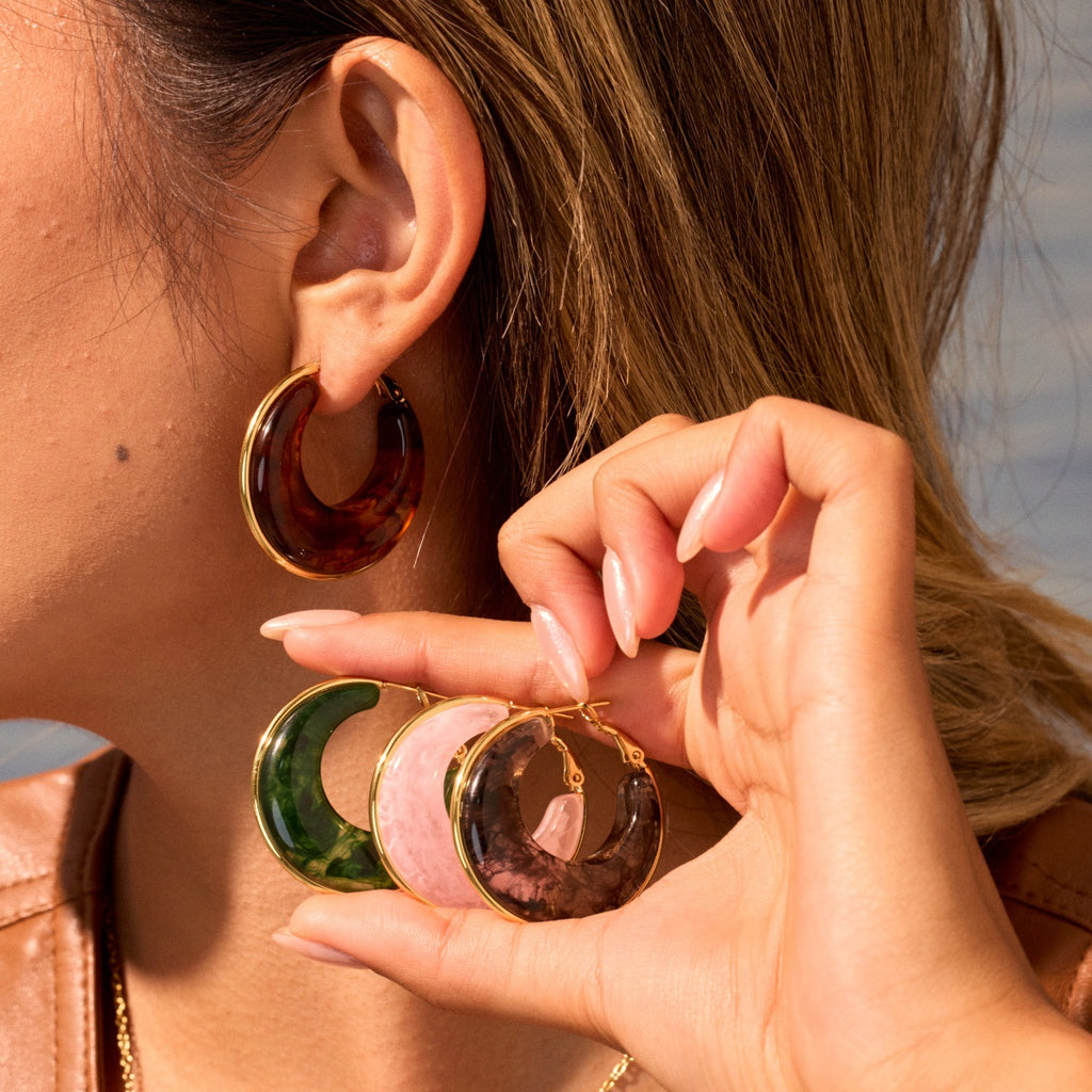 Women's Resin Statement Earrings