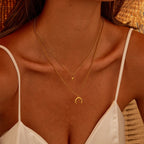 Women's Moon Star Stainless Steel Necklace