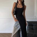 Women's Summer Street Shooting Personality Slim Fit Split Shoulder Strap Dress