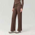 Women's Turn Up Athletic Trousers Loose Fitting Straight Leg Pants Yoga