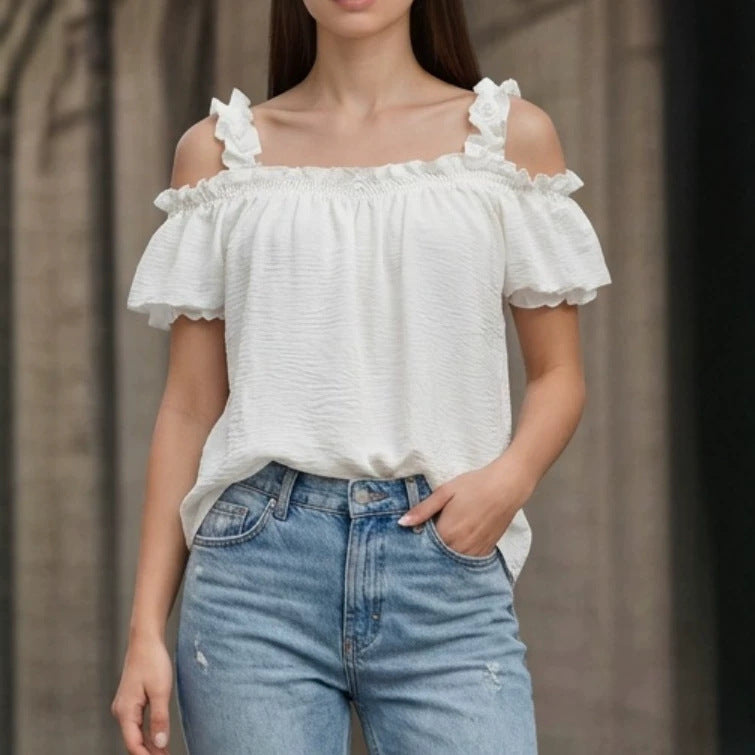 Women's Ruffle Off-Shoulder Camisole Top