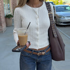 Women's Autumn Winter Retro Twist Slim Single Breasted Woolen
