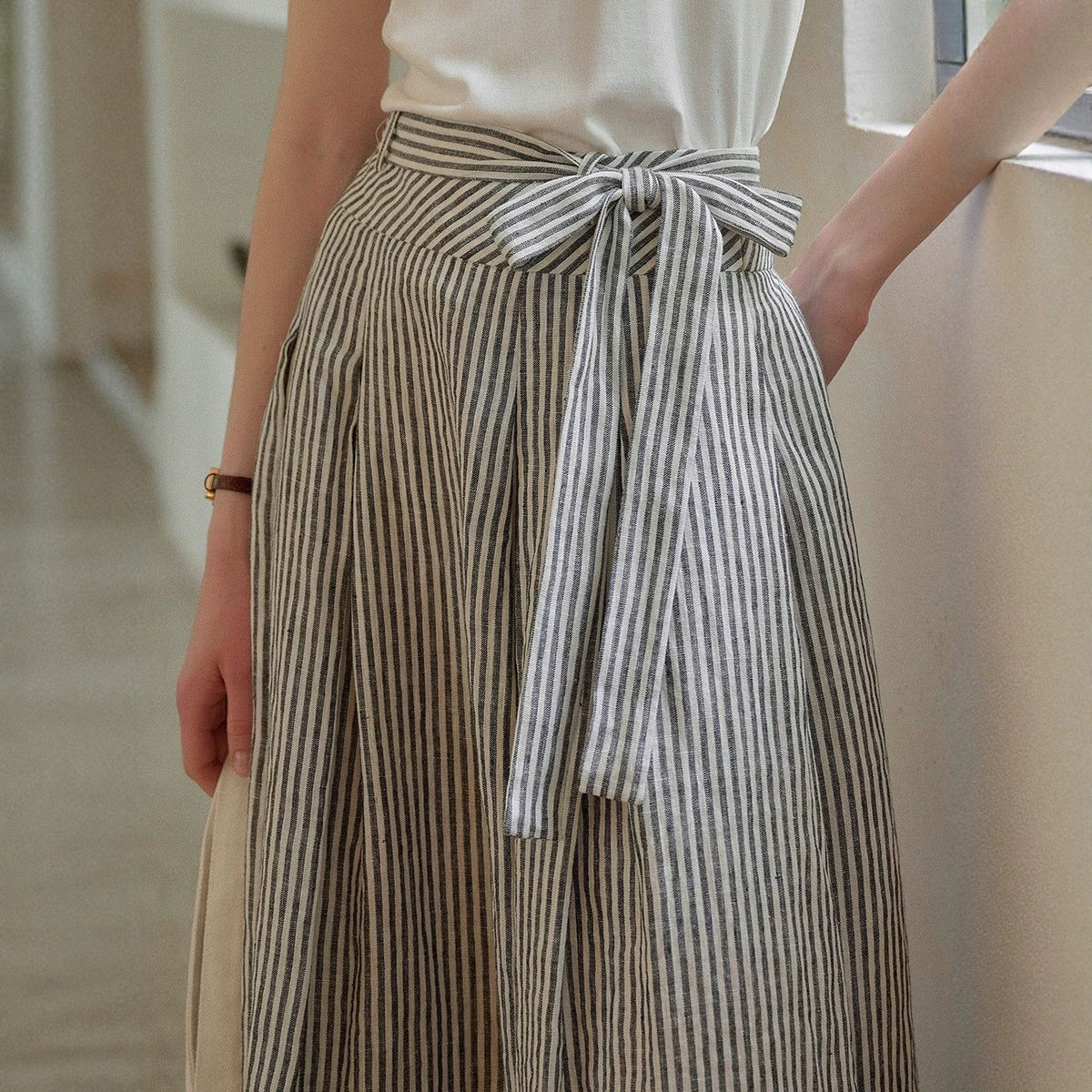 Small A line Draping Skirt High Grade Summer Office Women Skirt