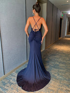 Women's Sexy V Neck Backless String Strap Dress Cocktail Evening Maxi Dress