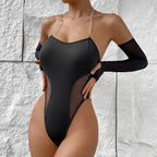 Bare Shoulder One-piece Swimwear